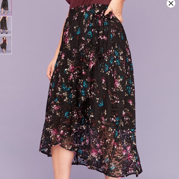 Lane Bryant Dresses & Skirts - NWT Floral Lace Faux Wrap Skirt